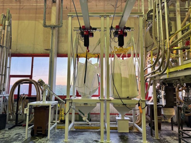 Mise en place de 2 stations de vidange big bag pour alimentation de conteneurs mobile sur le secteur de chalon sur soane